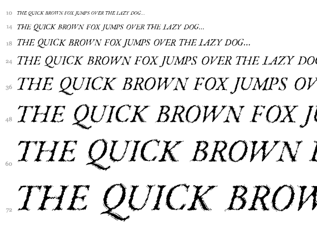 Parkinson font waterfall