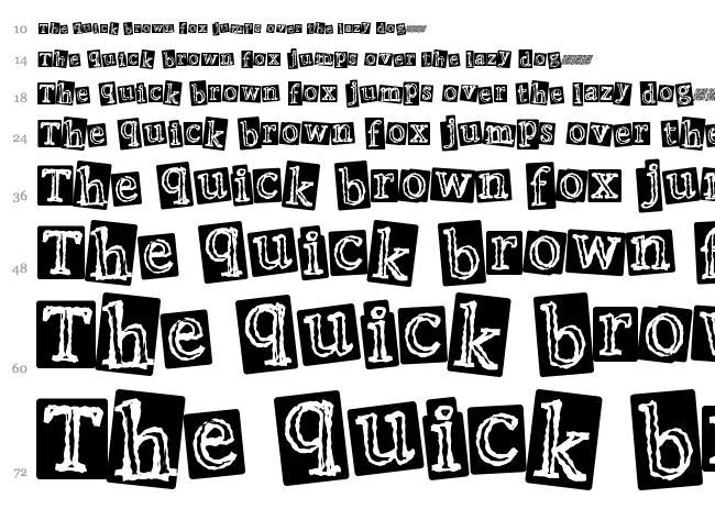 Punk Event font waterfall