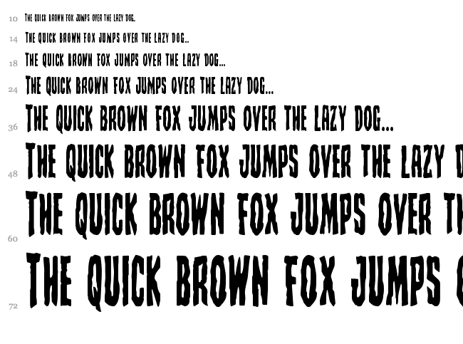 Creepy Crawlers font waterfall