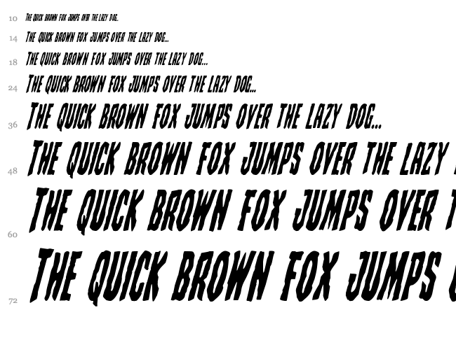 Creepy Crawlers font waterfall