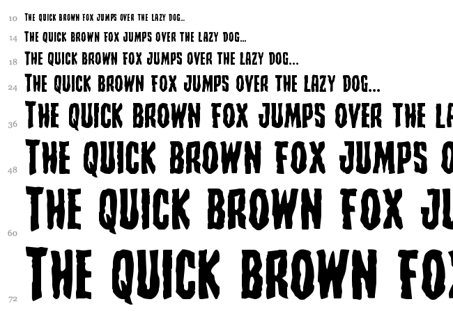 Creepy Crawlers font waterfall