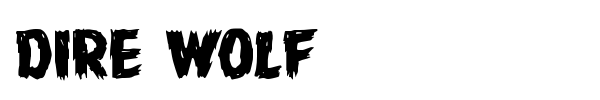 Dire Wolf font preview
