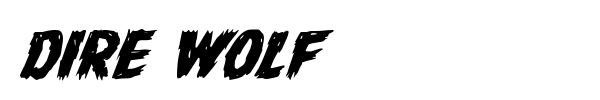 Dire Wolf font preview