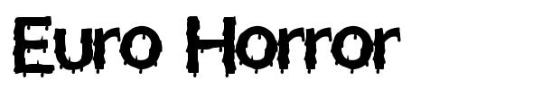 Euro Horror font preview