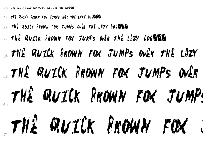 Flesh Shop font waterfall