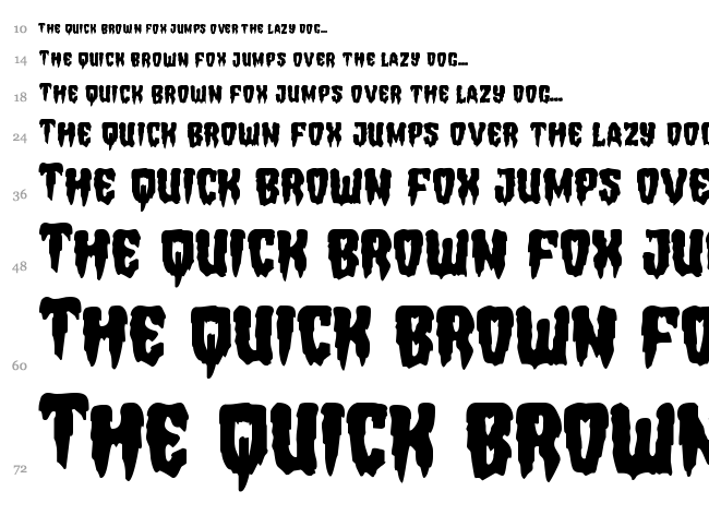 Hemogoblin font waterfall