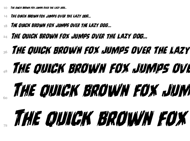 Leatherface font waterfall