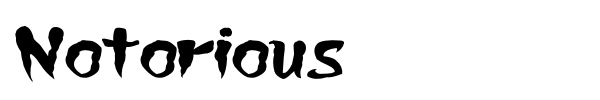 Notorious font preview