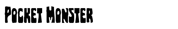 Pocket Monster font preview