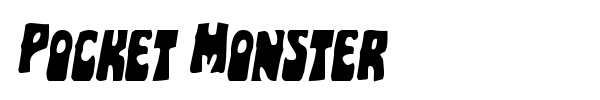 Pocket Monster font preview