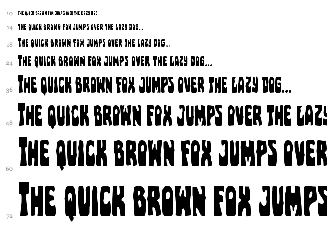 Pocket Monster font waterfall