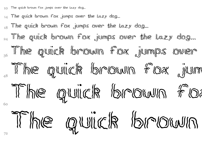 Spook font waterfall