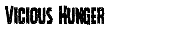 Vicious Hunger font preview