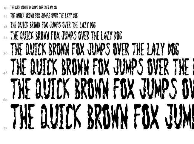 Zombie Shooting font waterfall