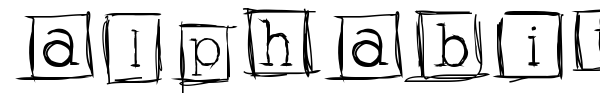 Alphabits Squared font preview