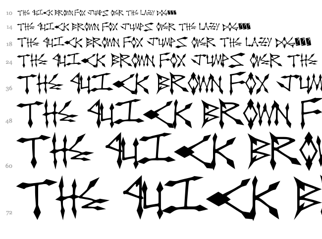 Diamond Cut font waterfall