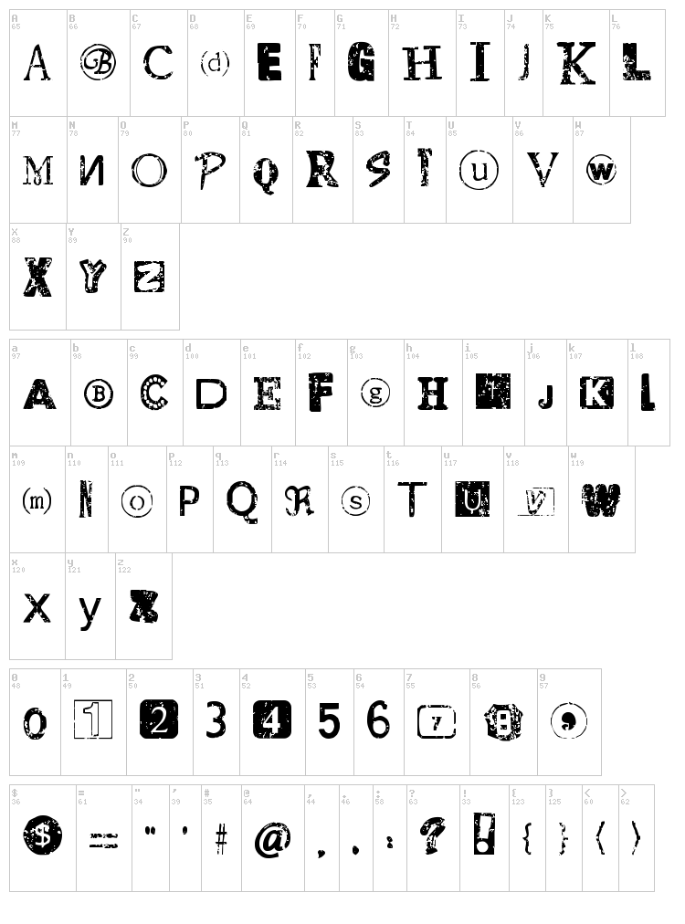 Distressed Ransom Note Font Distressed Ransom Note fuente , Fantasía - Decorativo fuentes - Fontzzz.com