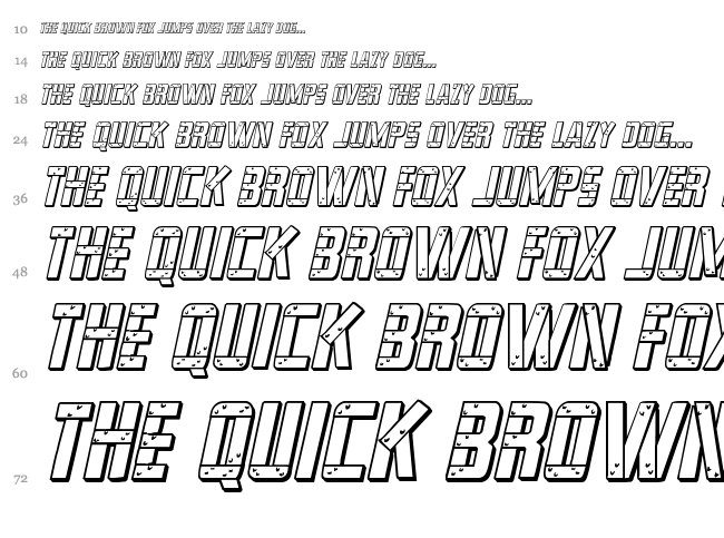 Frank-n-Plank font waterfall