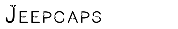 Jeepcaps font preview