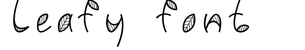 Leafy font fuente