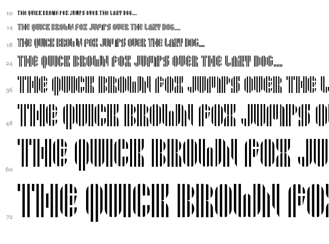 Pyrsing font waterfall