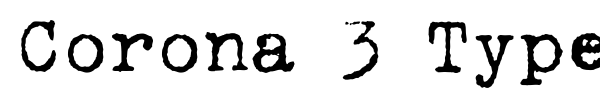 Corona 3 Typewriter fuente