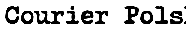 Courier Polski 1941 font preview