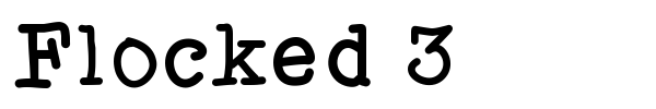Flocked 3 font preview