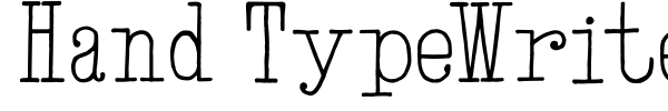 Hand TypeWriter fuente