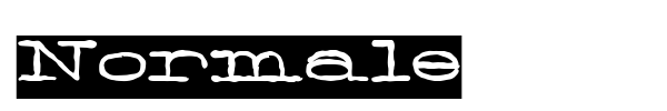 Normale font preview