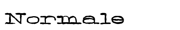 Normale font preview