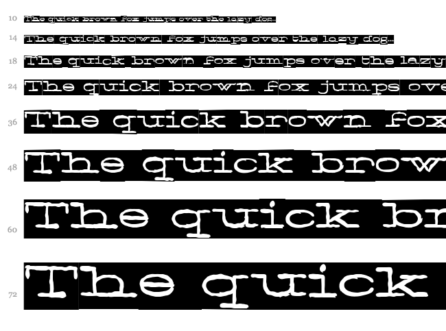 Normale font waterfall