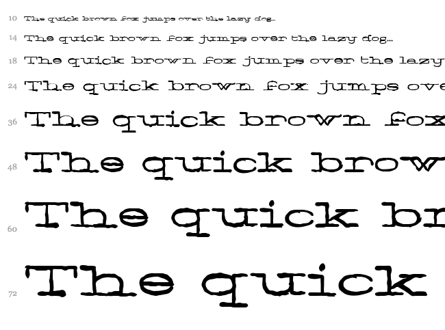 Normale font waterfall