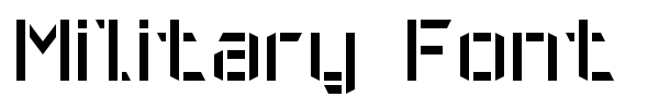 Military Font 7 fuente