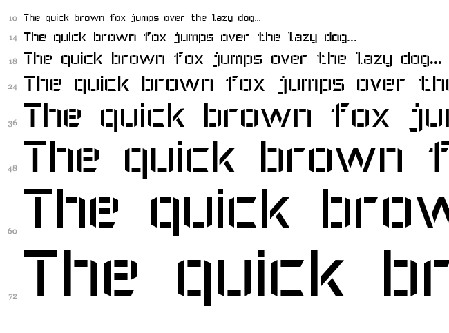 Military Font 7 font waterfall