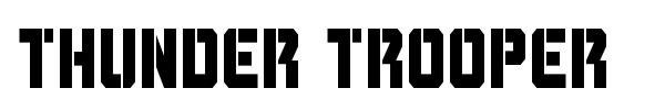 Thunder Trooper font preview