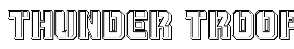 Thunder Trooper font preview