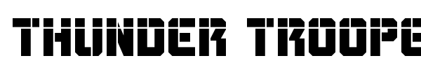 Thunder Trooper font preview