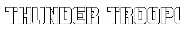 Thunder Trooper font preview