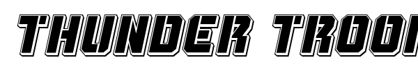 Thunder Trooper font preview