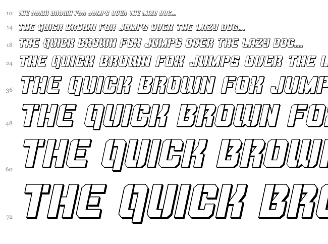 Thunder Trooper font waterfall