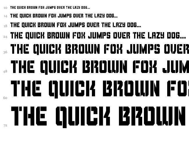 Thunder Trooper font waterfall
