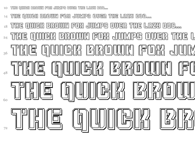 Thunder Trooper font waterfall