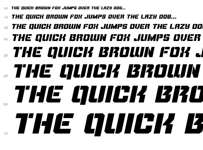 Thunder Trooper font waterfall