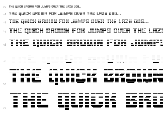 Thunder Trooper font waterfall