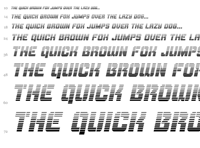 Thunder Trooper font waterfall