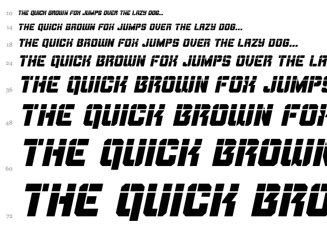 Thunder Trooper font waterfall