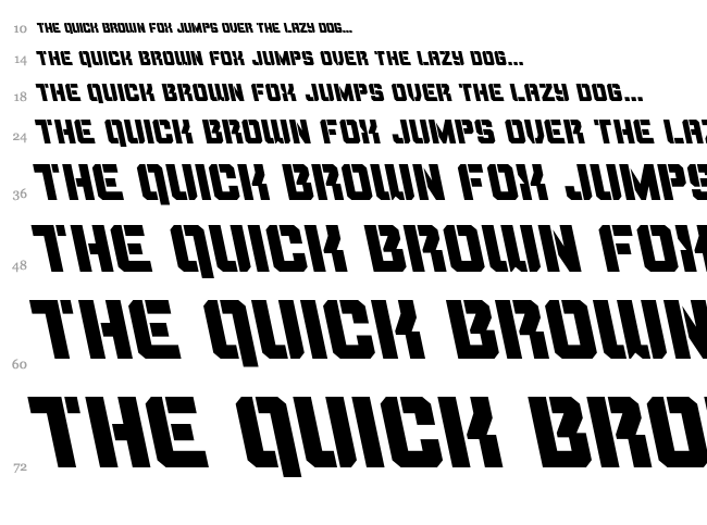 Thunder Trooper font waterfall