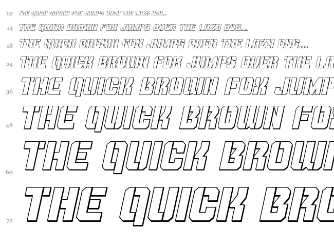 Thunder Trooper font waterfall