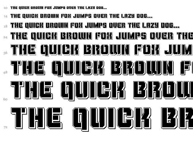 Thunder Trooper font waterfall